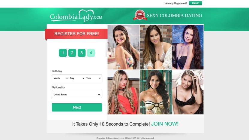 colombialady registration